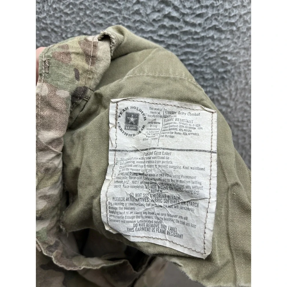 Military Pants Adult Medium Extra Short Camouflage Multicam Camo Ripstop Cargo *